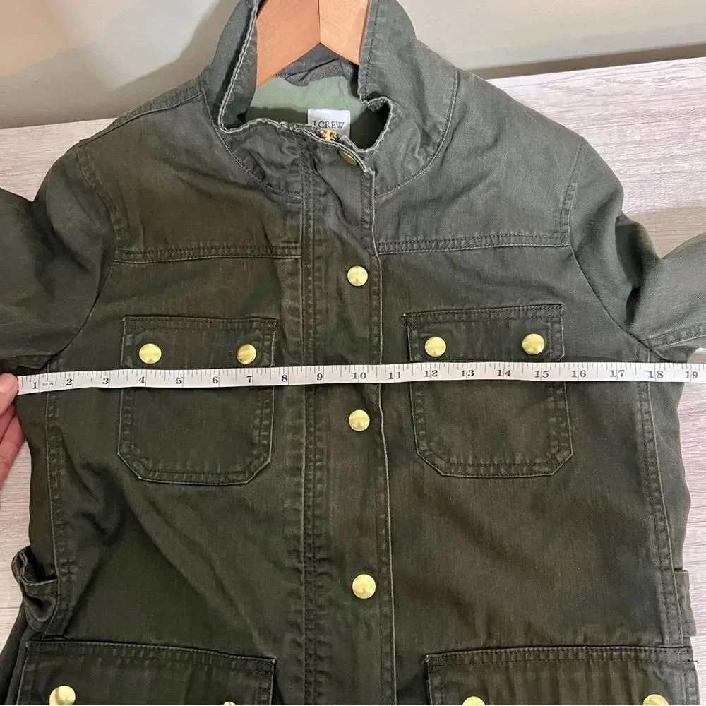 J. Crew Resin-Coated Twill Field Jacket Size MP - Picture 11 of 13